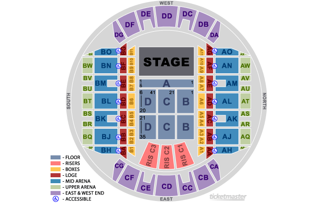 Mississippi Coliseum - Primary Seating Configuration